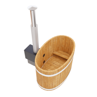 Kirami Houten Hottub  "Woody Tiny" Thermowood Houtgestookt